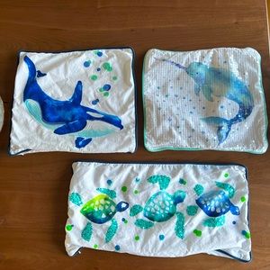 3 PBteen Sea Creature pillow covers